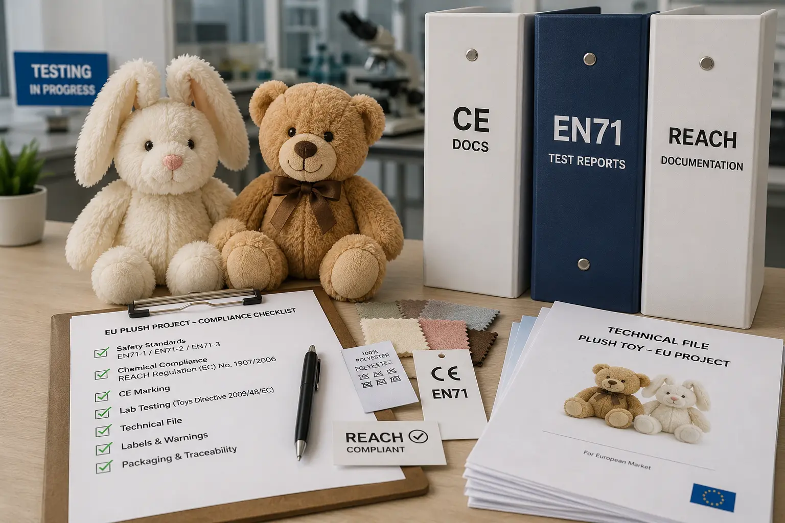 CE EN71 and REACH preparation for EU plush projects