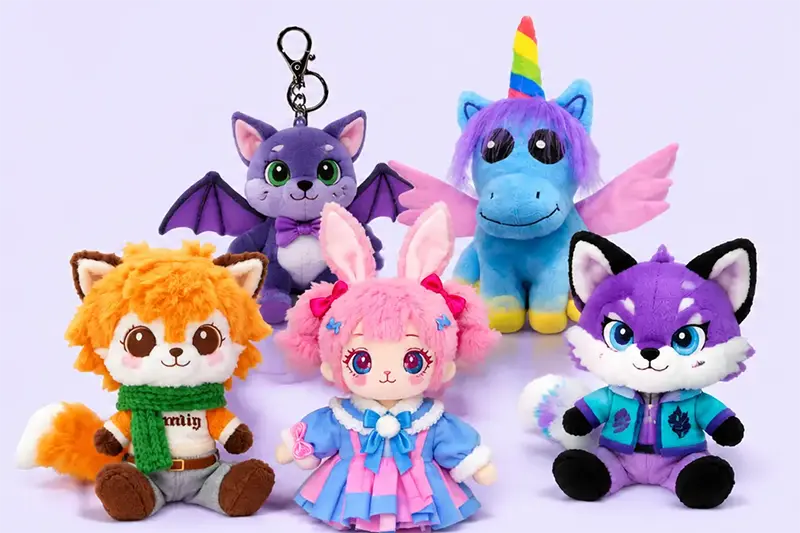 Cartoon plush toy samples