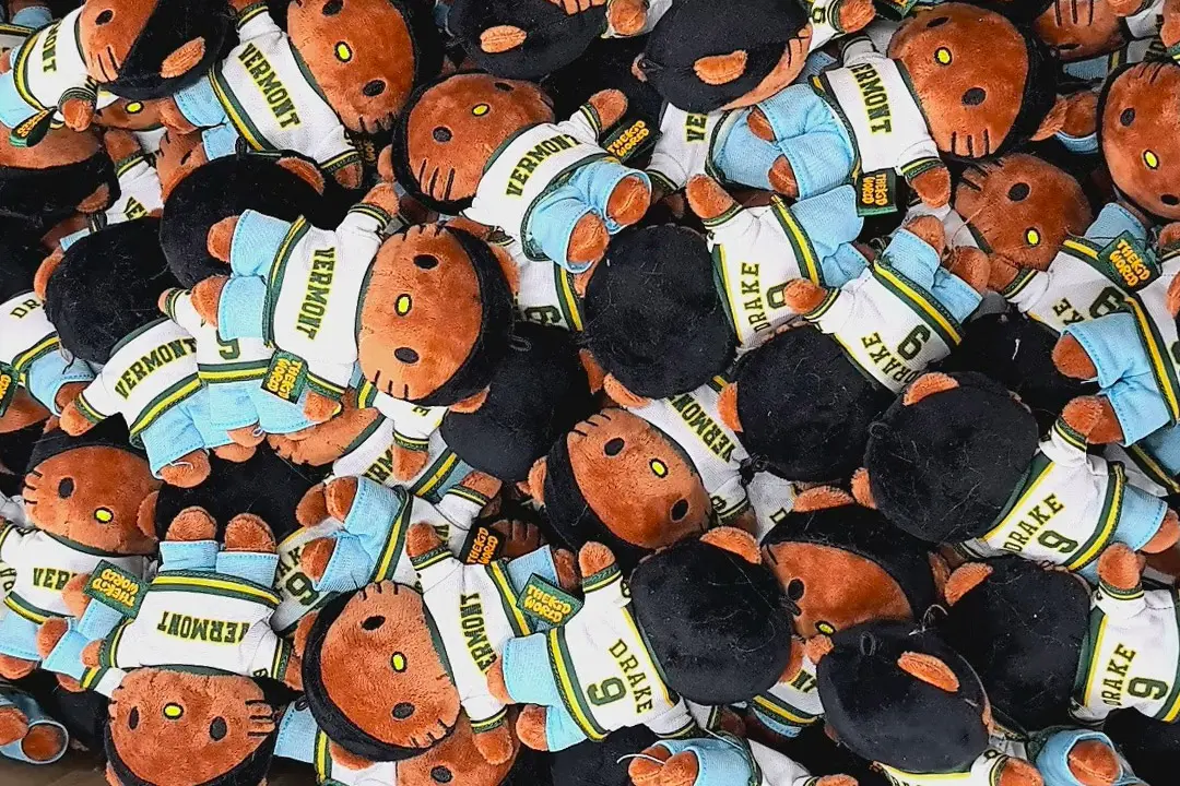 Bulk production of sports mascot plush toys in matching uniforms