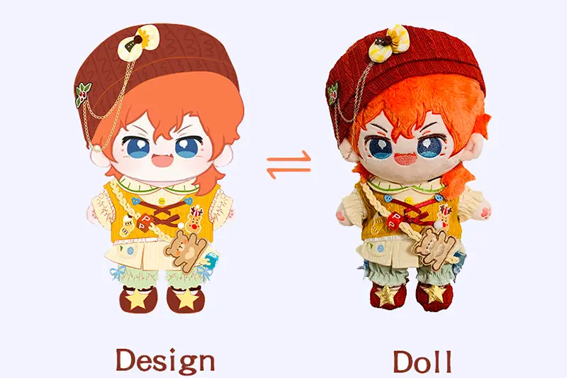 Custom chibi anime plush head body ratio planning