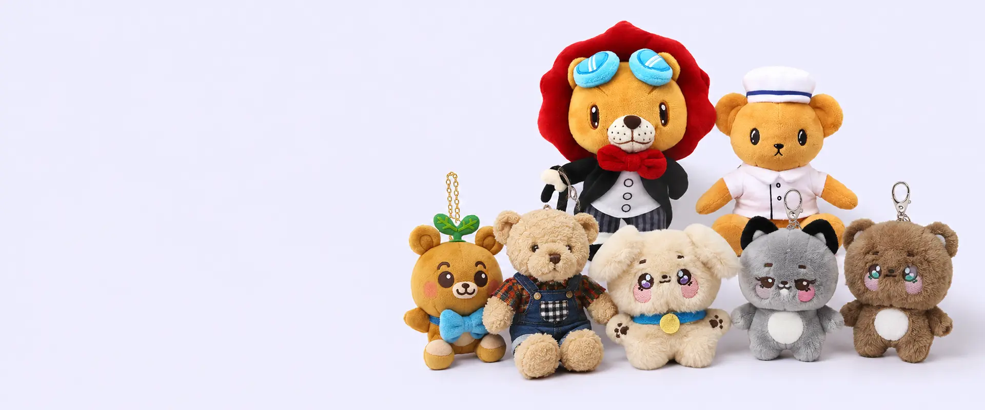 Custom teddy bears with clothing tags and brand details by WisePlush